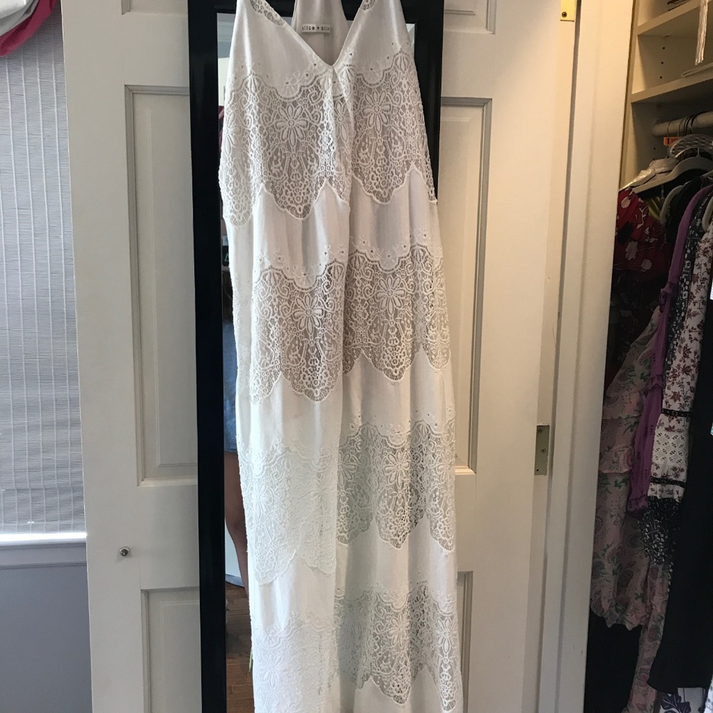 White Lace Maxi Dress
